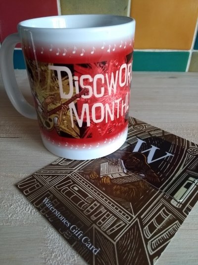 Soul Music Mug and Waterstones Librarian Gift Card
