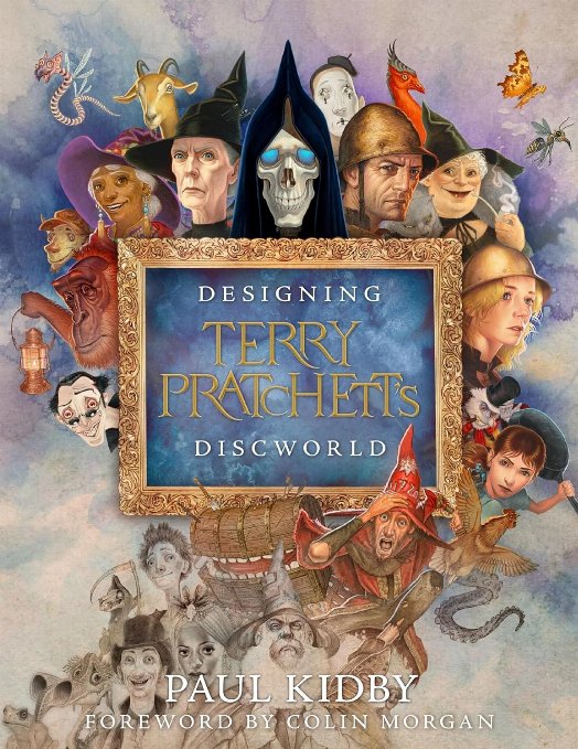 Cover of Designing Terry Pratchett's Discworld featuring portraits of several of Terry's characters