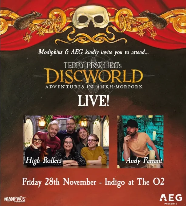 Modiphius Adventures in Ankh-Morpork live