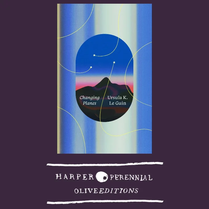 Olive editions cover for Changing Plance featuring a mountain