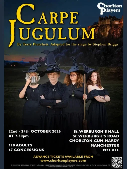 Poster for Carpe Jugulum performed by Chorlton Players