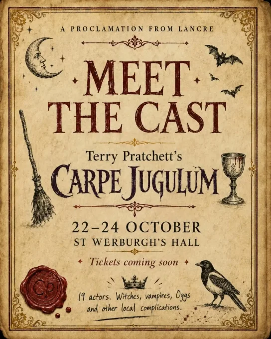 Poster for Carpe Jugulum performed by Chorlton Players