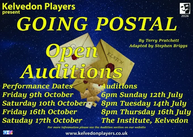 Poster for Going Postal - Auditionsperformed by Kelvedon Players