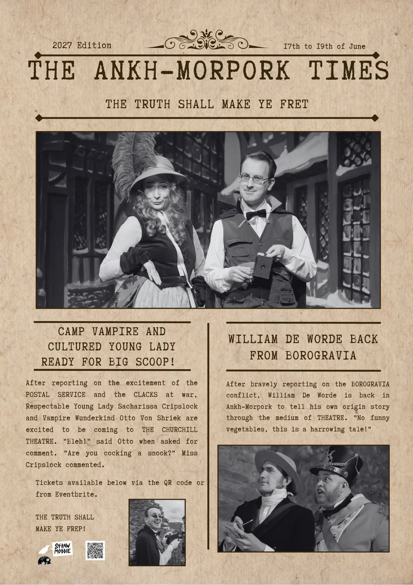 Poster for The Truth performed by Strawmoddie Theatre Company