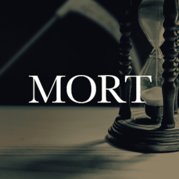 Poster for Mortperformed by Wigan Little Theatre