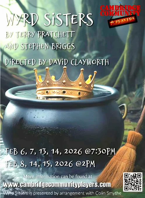 Poster for Wyrd Sistersperformed by Cambridge Community Players