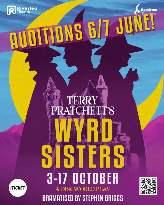 Poster for Wyrd Sisters - Auditionsperformed by Hamilton Playbox