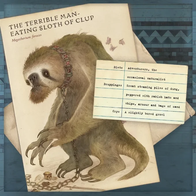 Page from book showing the Sloth
