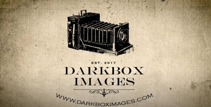 Images of a Victorian vintage camera with the words Darkbox Images