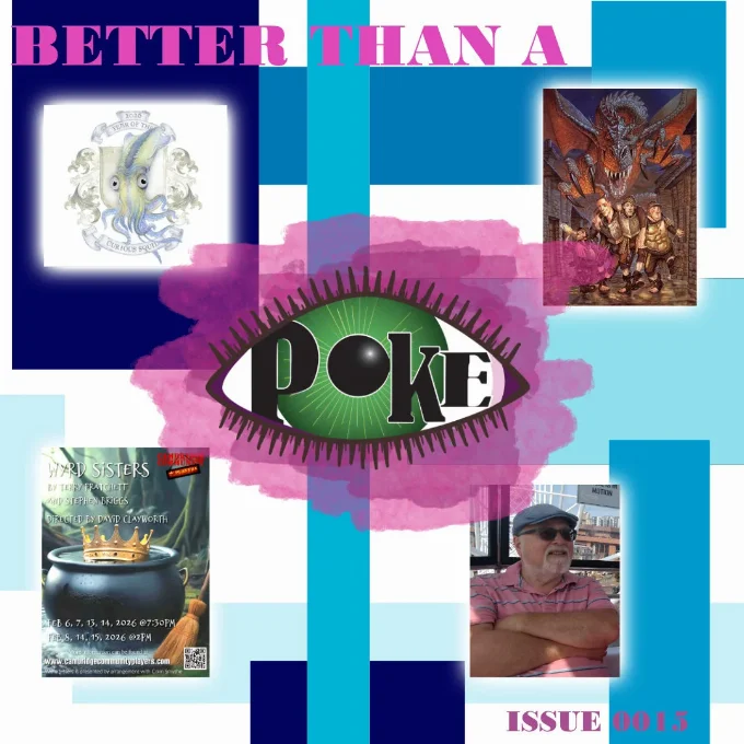 Colourful collage of images from the latest Better Than a Poke newsletter